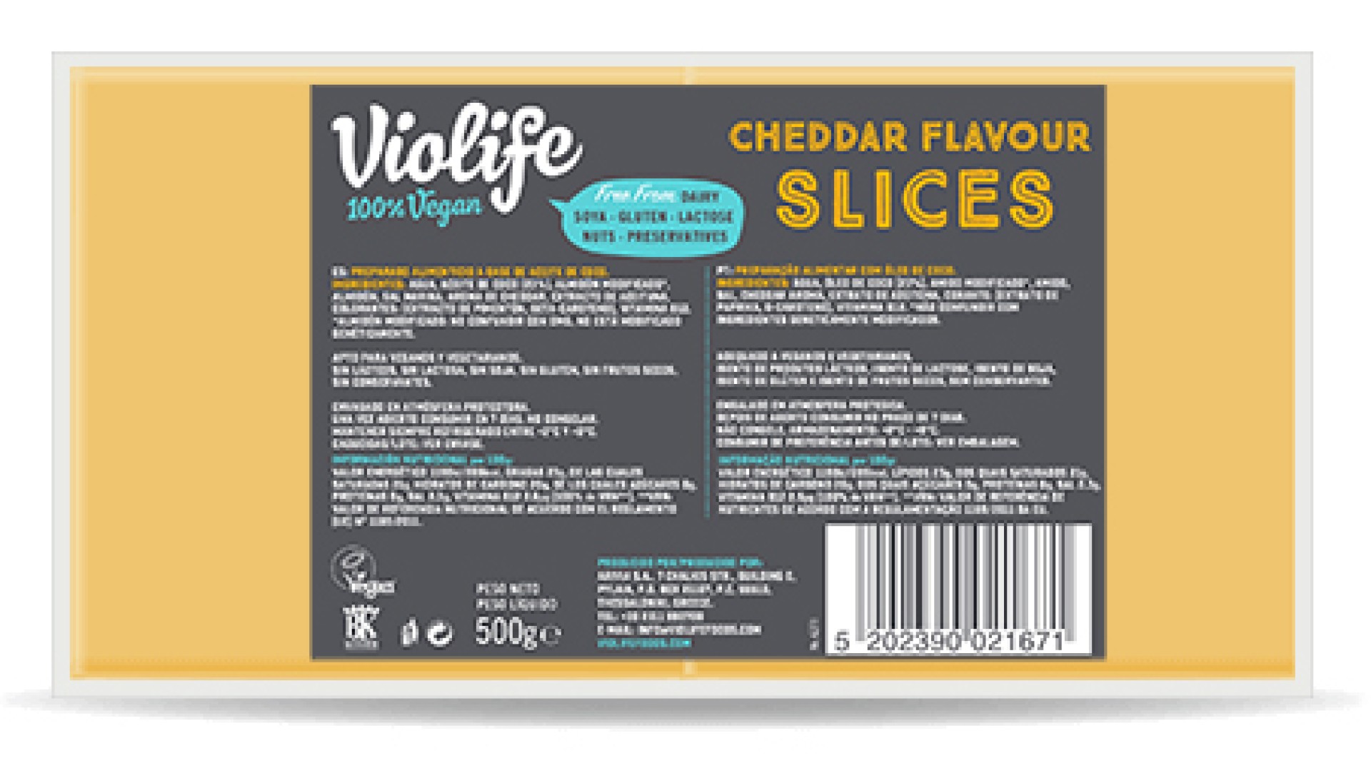 Violife Fatias Cheddar 500 g