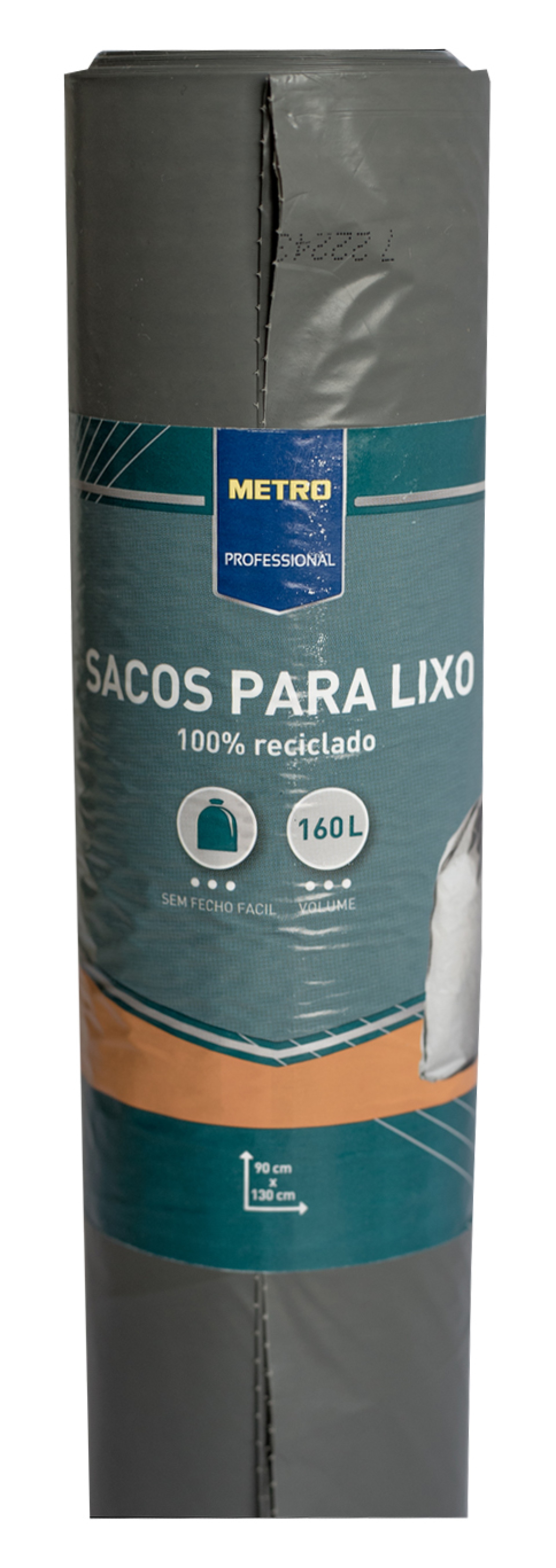 Saco Lixo Cinzento METRO Profissional 10x160 l