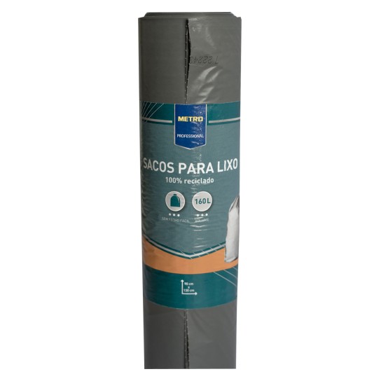 Saco Lixo Cinzento METRO Profissional 10X160 l