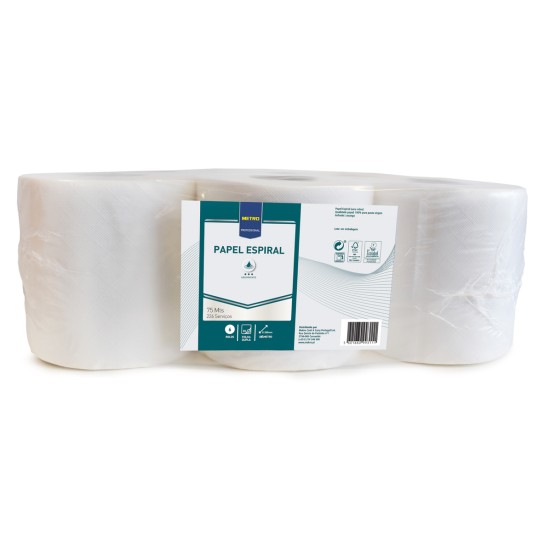 Rolo Espiral 2 Folhas 75 m METRO Profissional Emb. 6 Un