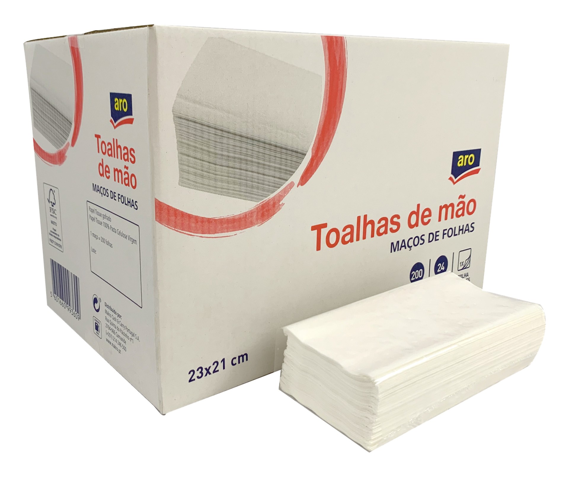 Toalha M�o Zig-zag 1 Folha 23x21 cm aro Cx 4800 Un
