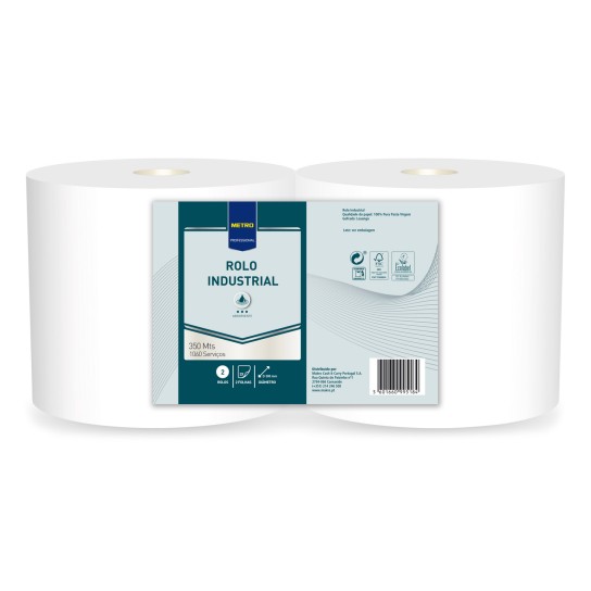Rolo Industrial 2 Folhas 350 m METRO Profissional Emb. 2 Un