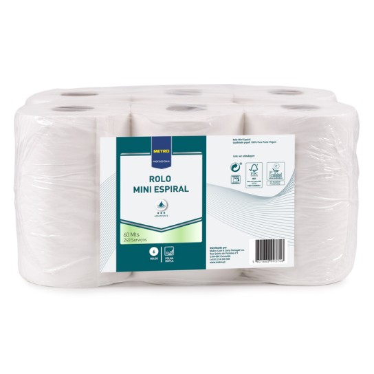 Rolo Espiral Mini 2 Folhas 60 m METRO Profissional Emb. 6 Un
