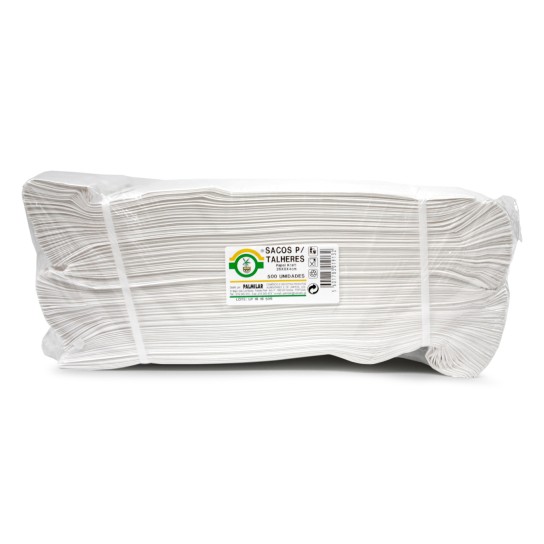 Saco Papel Branco p/ Talher Emb. 500 Un