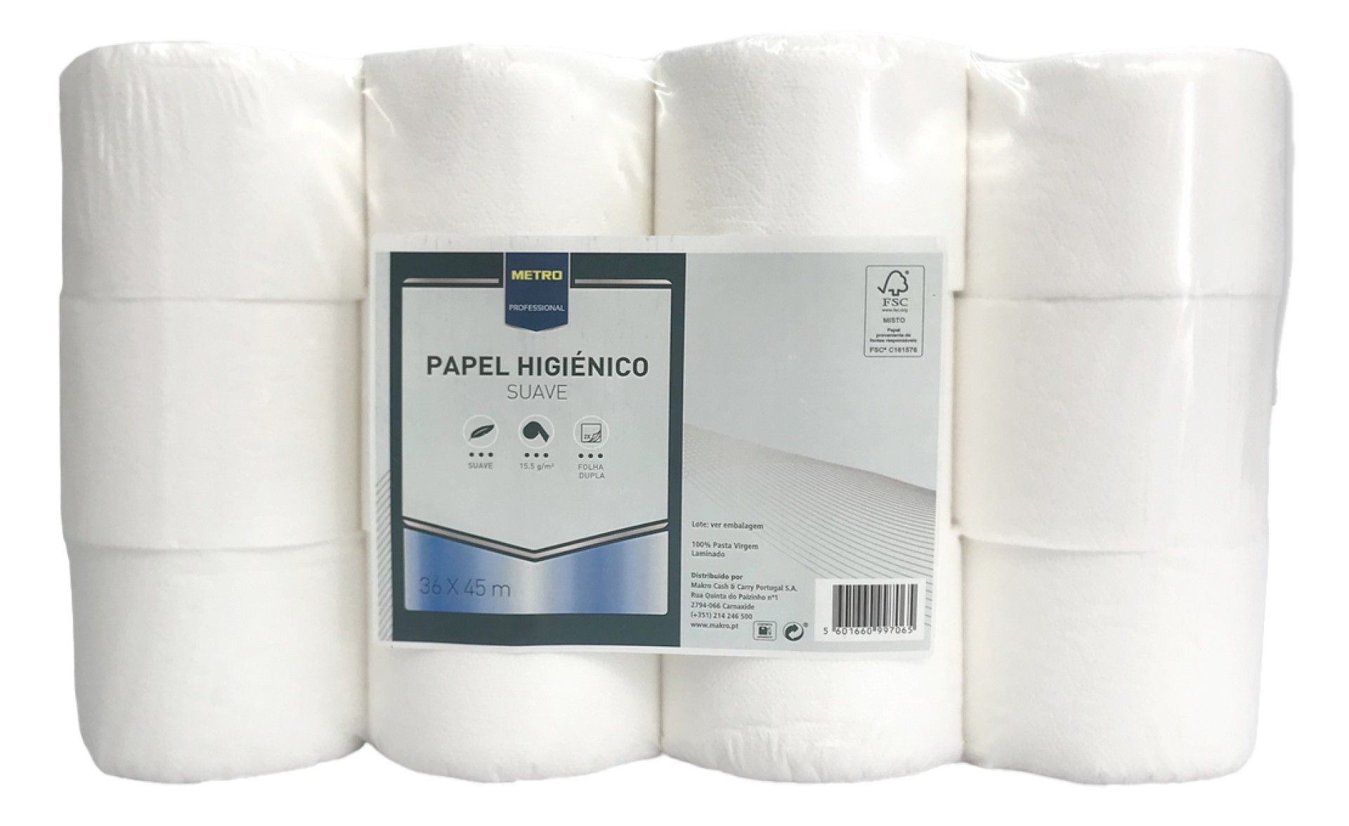 Papel Higi�nico 2 Folhas 45 m METRO Profissional 36 Rolos