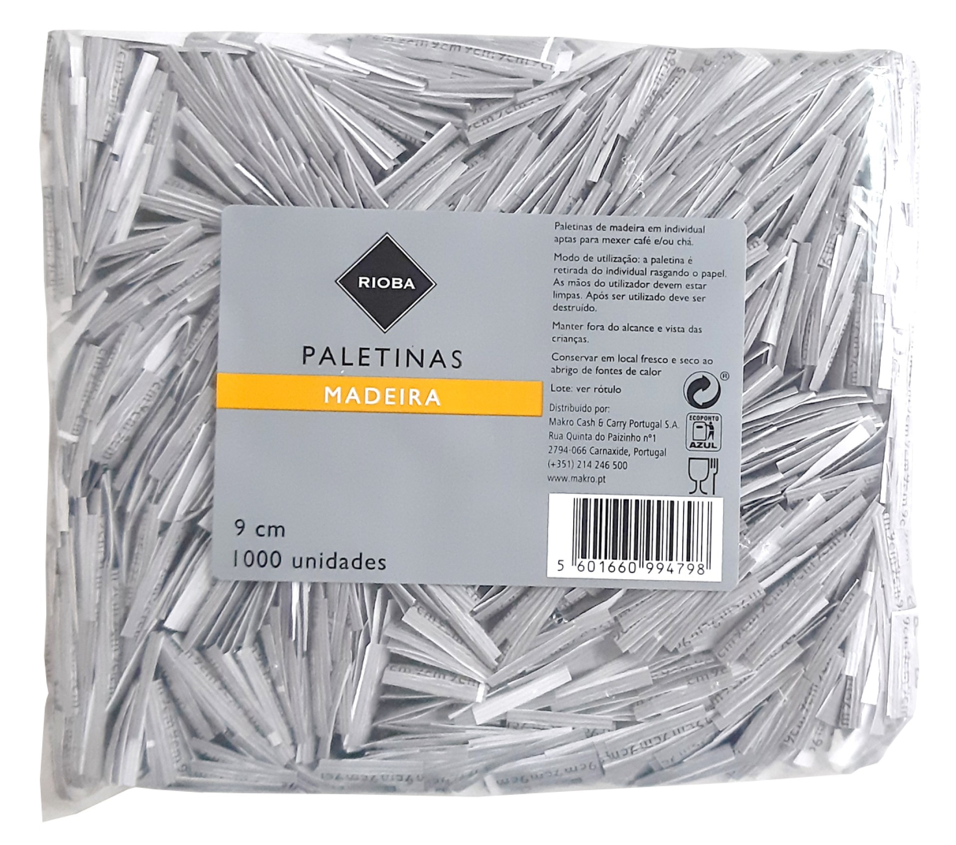 Paletinas Madeira 9 cm RIOBA Emb. 1000 Un Paletinas Madeira 9 cm RIOBA Emb. 1000 Un