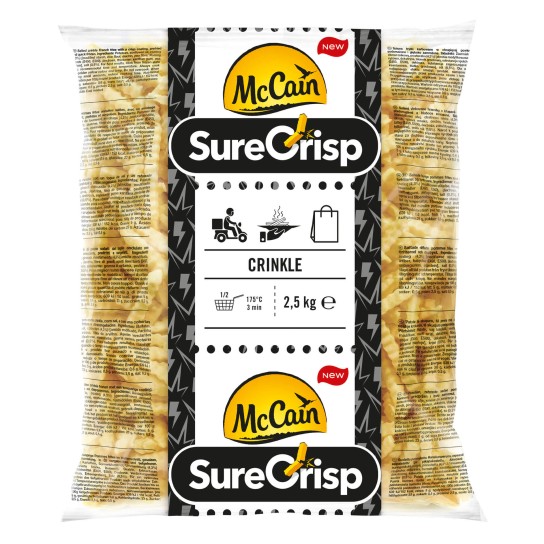 Batata Surecrisp Crinkle Congelada McCain 4x2,5 kg
