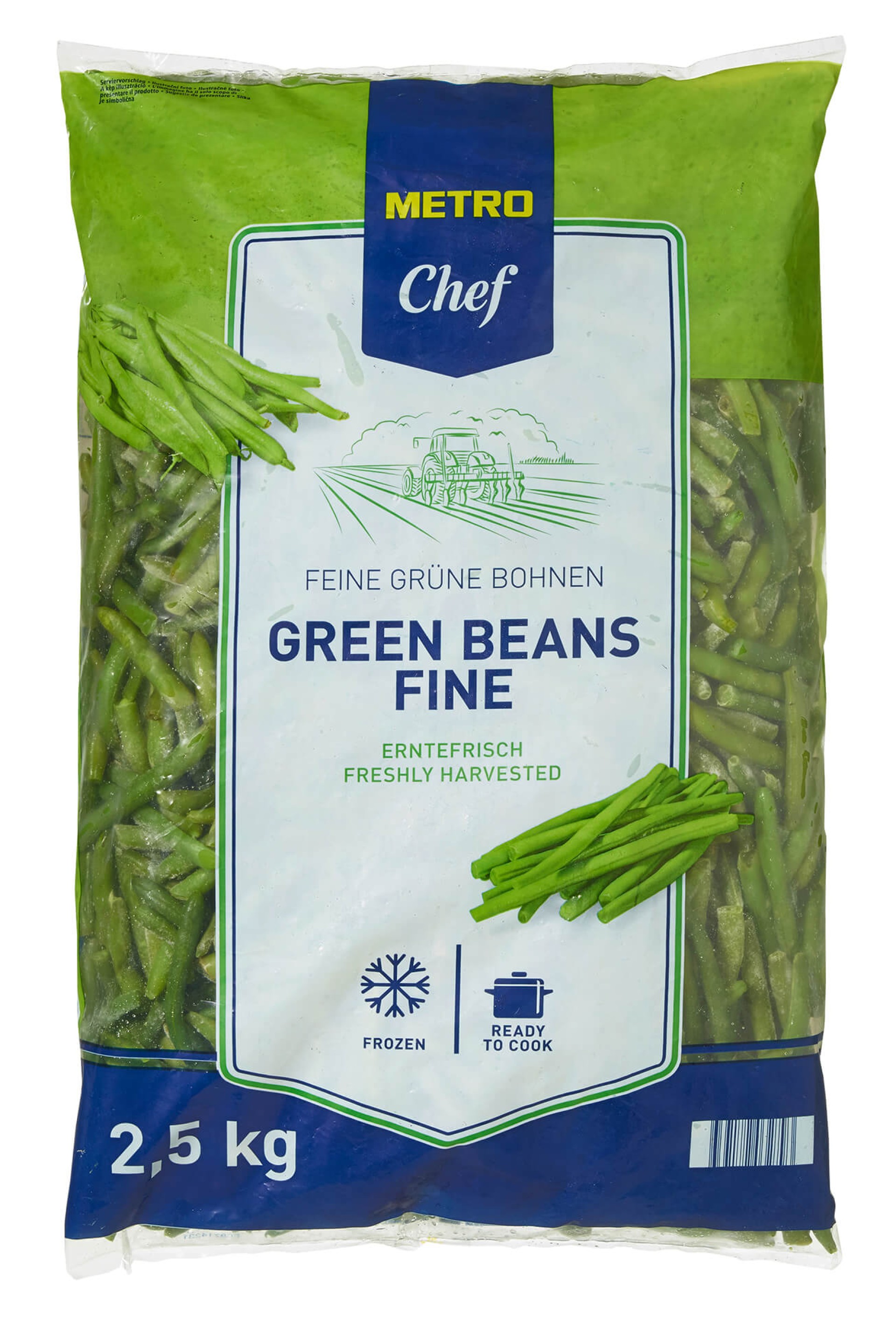 Feijão Verde Fino Congelado METRO Chef 4x2,5 kg Feijão Verde Fino Congelado METRO Chef 4x2,5 kg
