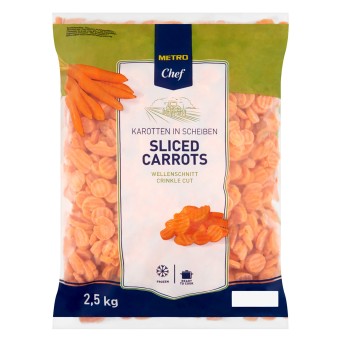 Cenoura Fatiada Congelada METRO Chef 4x2,5 kg