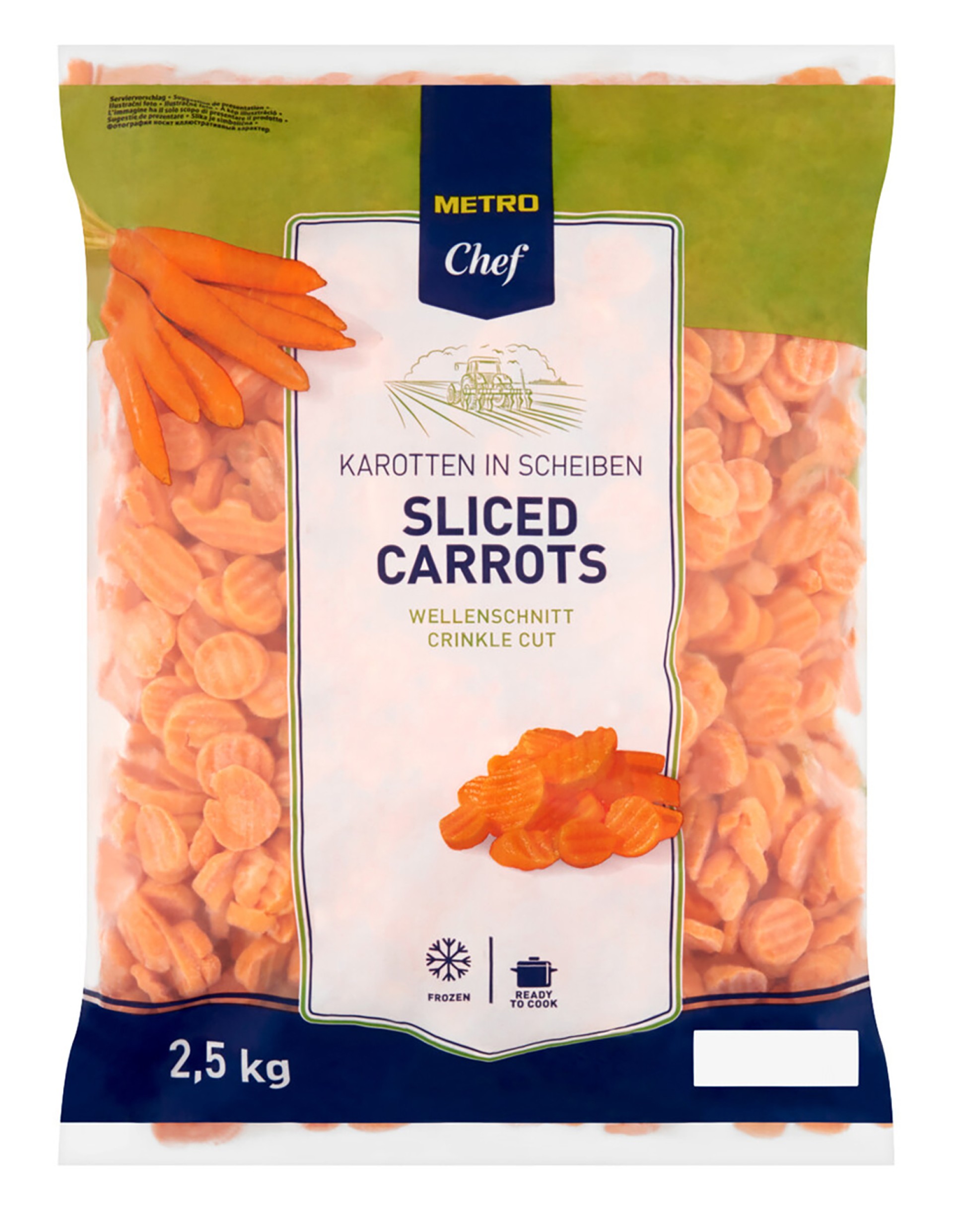Cenoura Fatiada Congelada METRO Chef 4x2,5 kg