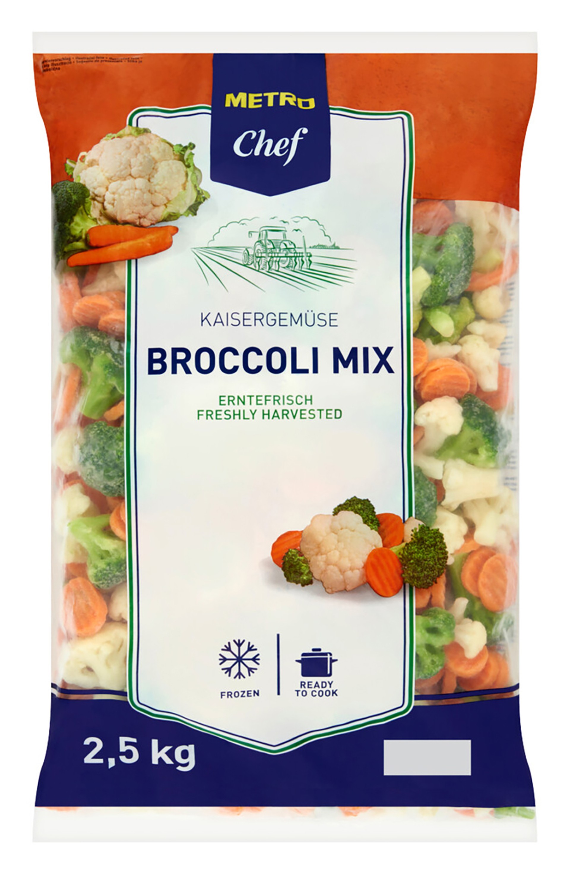 Brócolos Mistura Congelados METRO Chef 4x2,5 kg Brócolos Mistura Congelados METRO Chef 4x2,5 kg