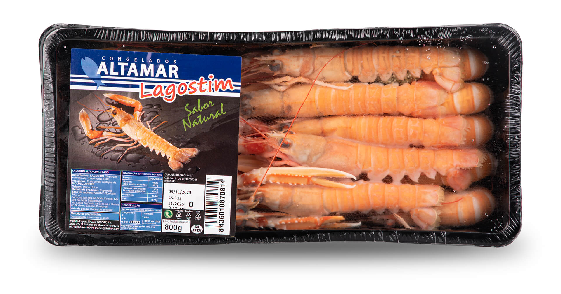 Lagostim 8/12 Congelado Reino Unido 800 g Lagostim 8/12 Congelado Reino Unido 800 g