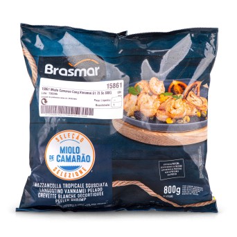 Miolo Camaro Vannamei 61/70 Congelado Saco 800 g