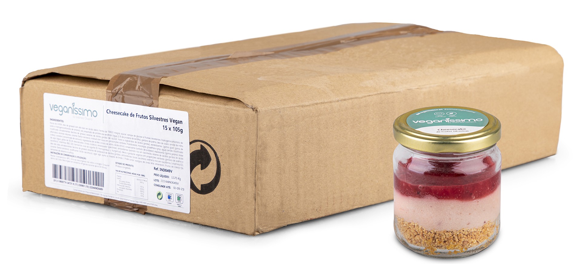 Cheesecake Frutos Silvestres Vegan Congelado 15x105 g Cheesecake Frutos Silvestres Vegan Congelado 15x105 g