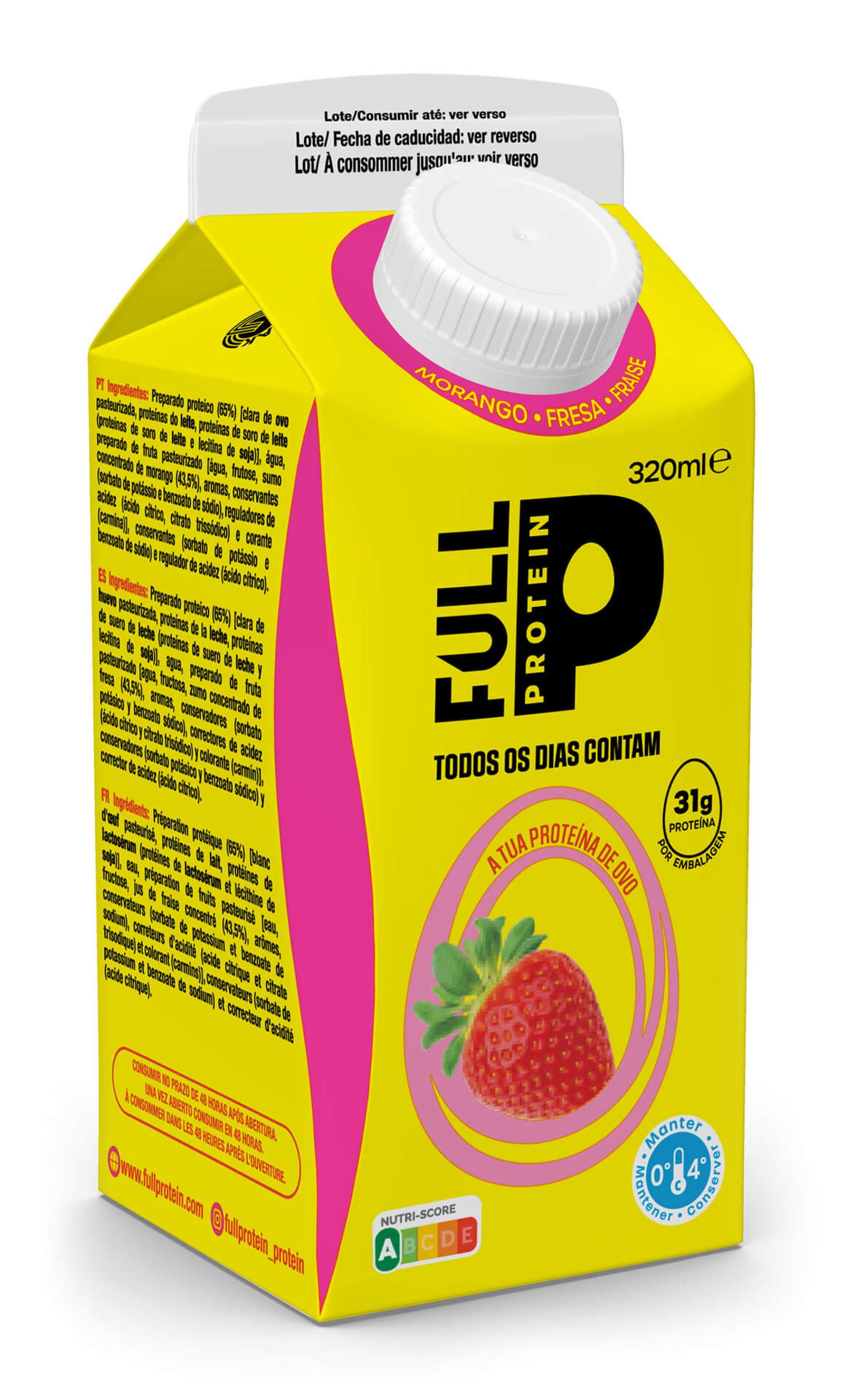 Bebida Proteica Morango Fullprotein 10x320 ml Bebida Proteica Morango Fullprotein 10x320 ml
