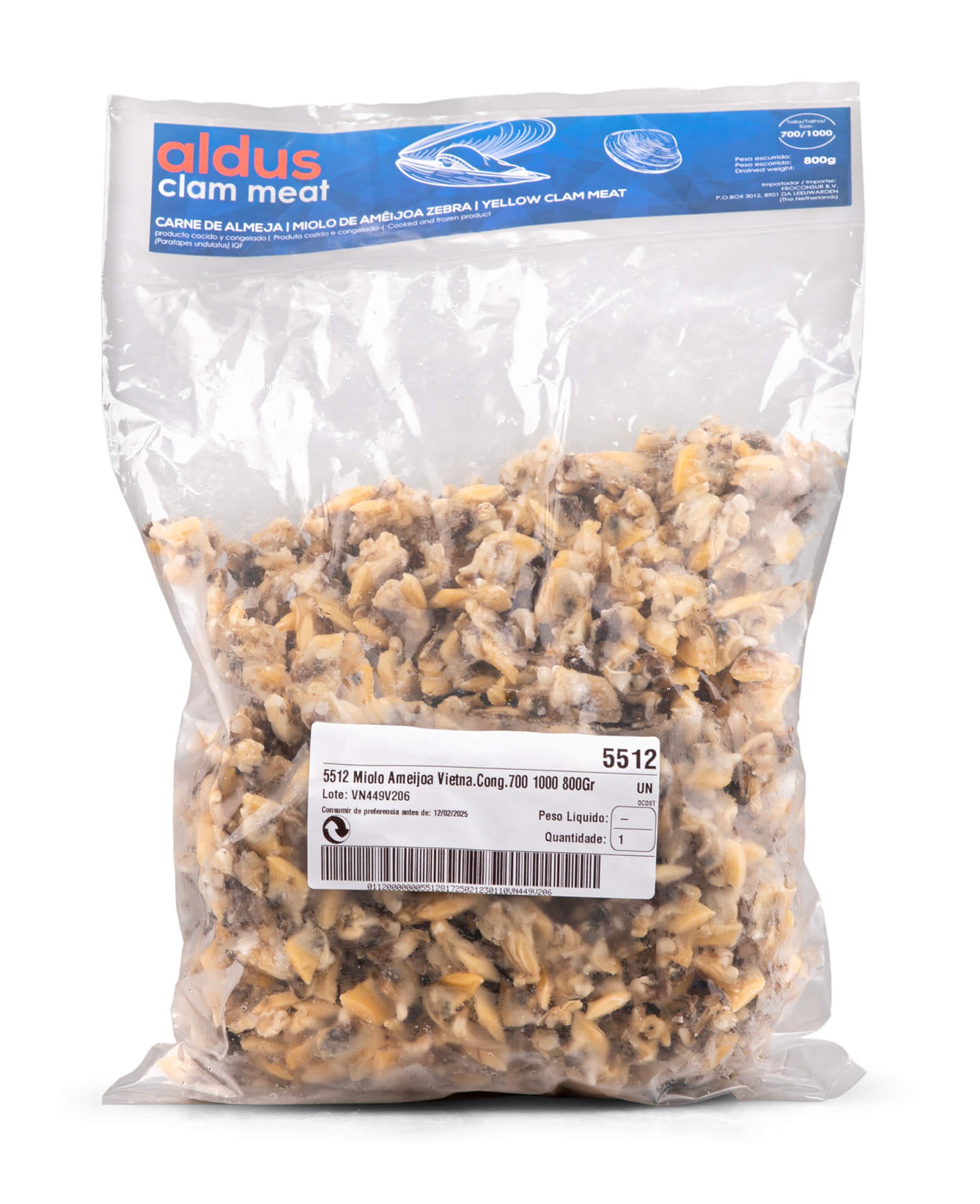 Miolo Am�ijoa Vietnamita 700/1000 Congelado 800 g