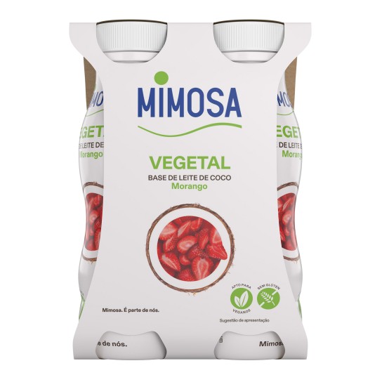Leite Coco Fermentado Morango Mimosa 24x151 ml