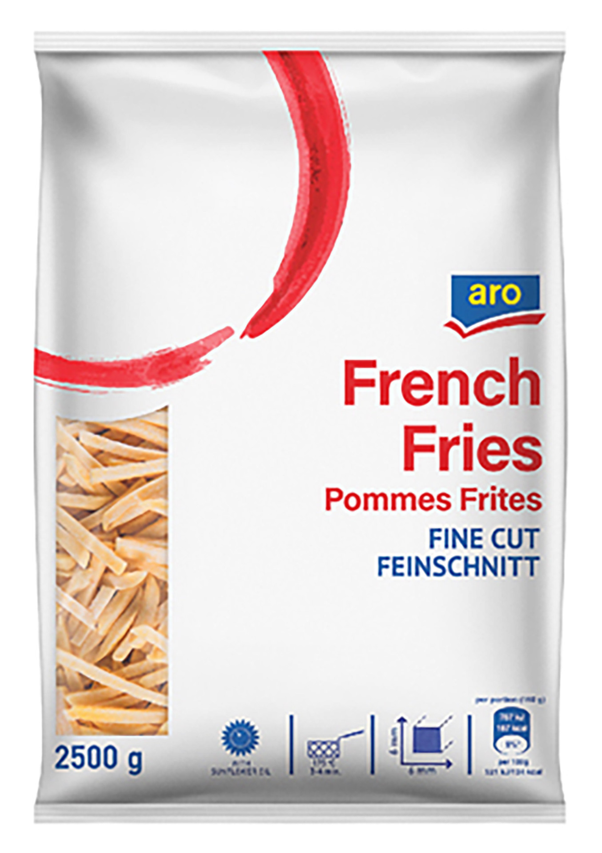 Batata Allumete Congelada aro 4x2,5 kg