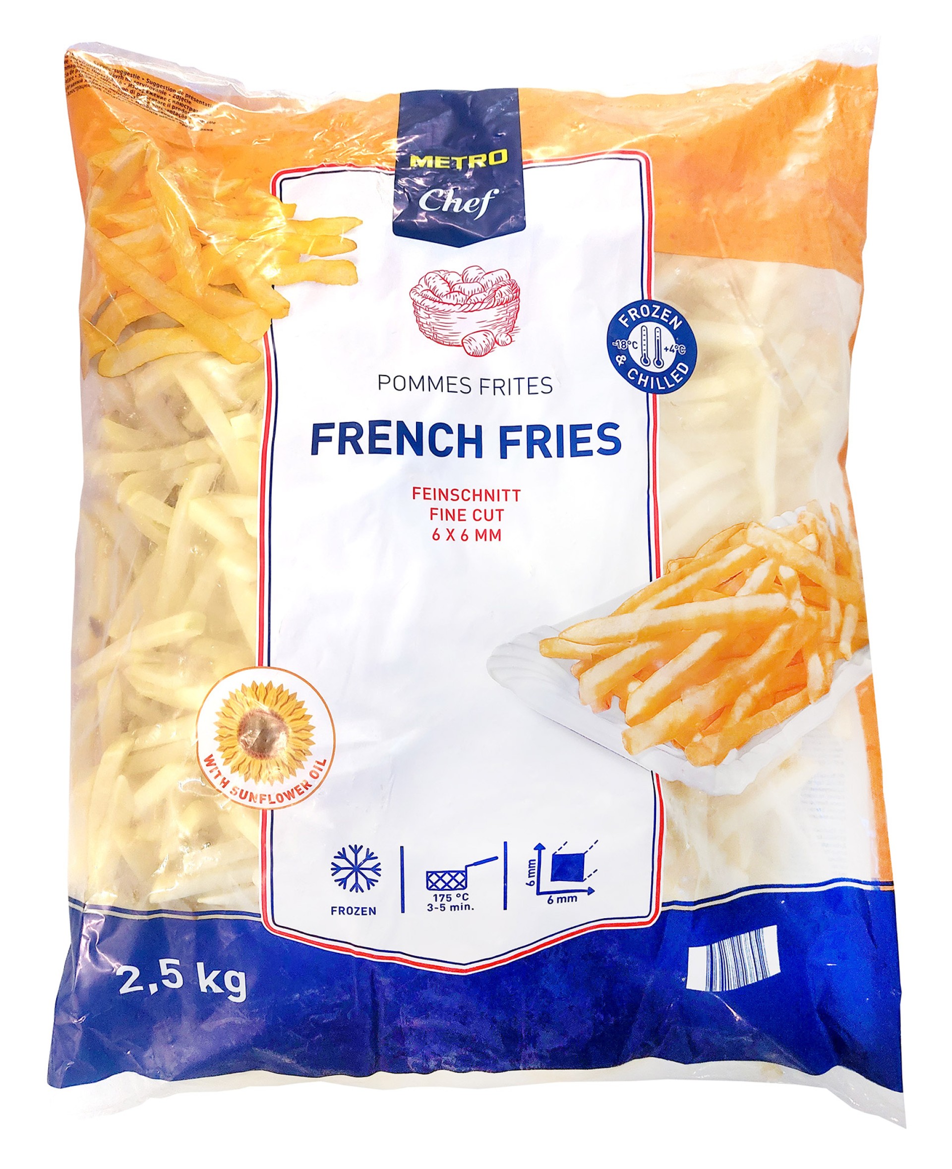 Batata Allumete Congelada METRO Chef 4x2,5 kg Batata Allumete Congelada METRO Chef 4x2,5 kg