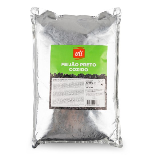 Feijo Preto Cozido Uli 5x3 kg