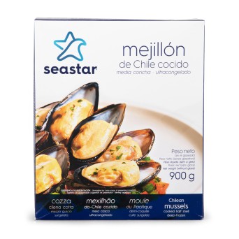 Mexilho Meia Concha 40/60 Chile Cx 900 g