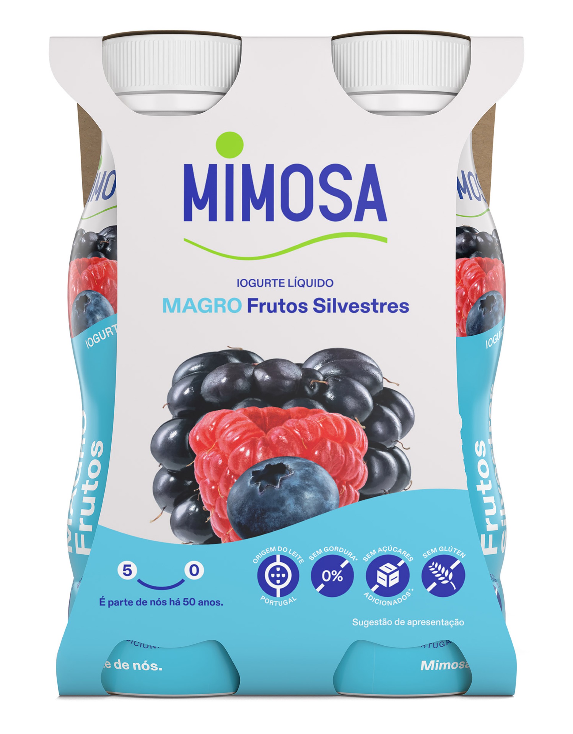 Iogurte Líquido Frutos Silvestres Magro Mimosa 24x151 ml Iogurte Líquido Frutos Silvestres Magro Mimosa 24x151 ml