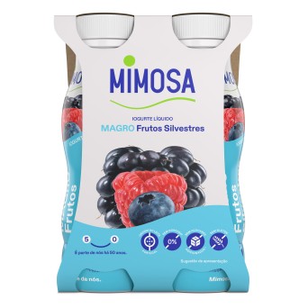Iogurte Lquido Frutos Silvestres Magro Mimosa 24x151 ml