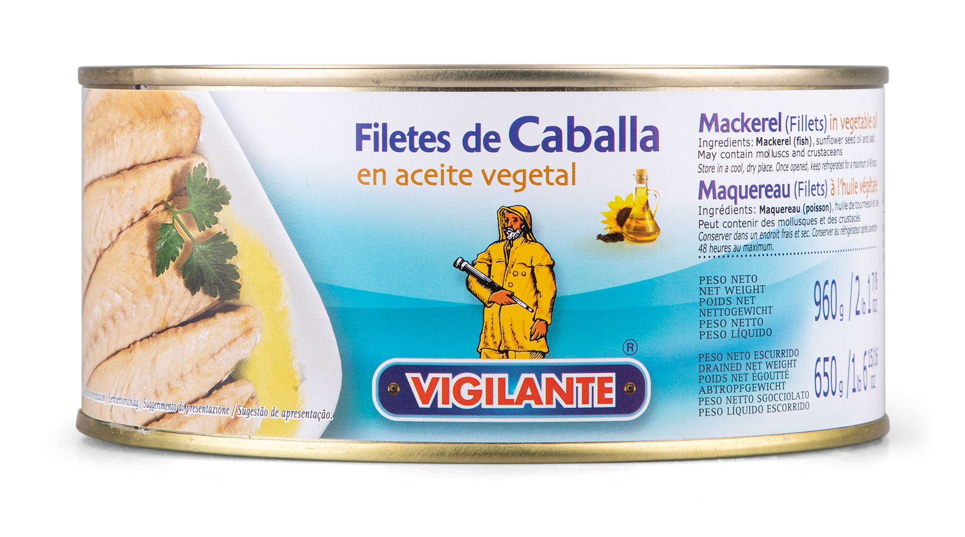 Filete Cavala Vigilante Lata 3x960 g