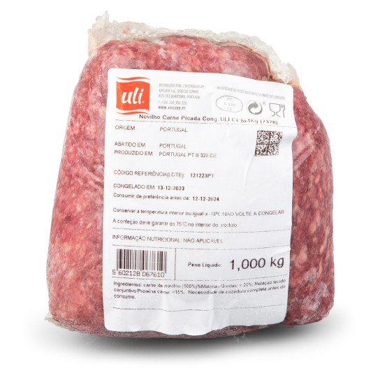 Novilho Carne Picada Congelada Uli 5x1 kg