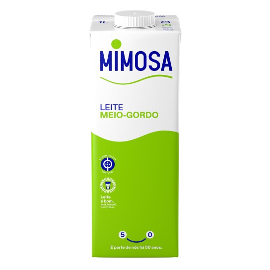 Leite UHT Meio Gordo Mimosa 6x1 l