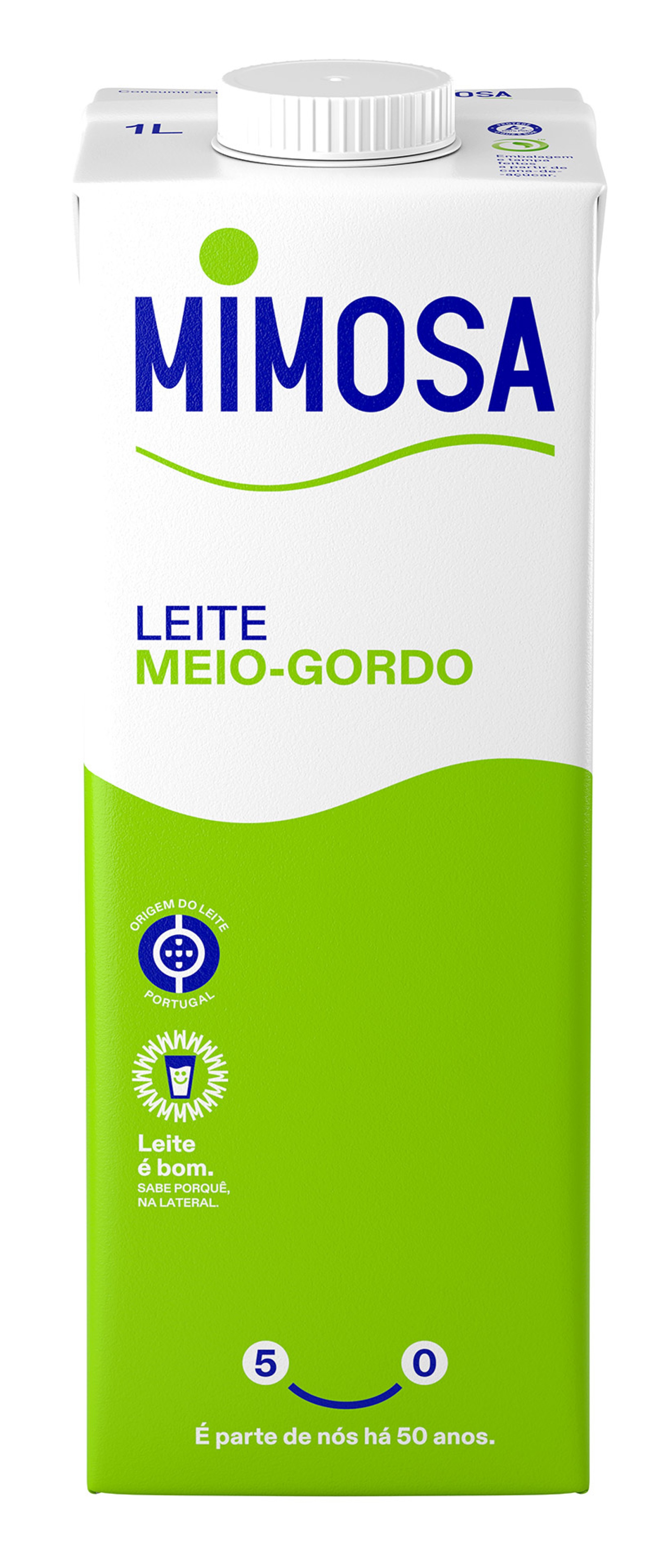 Leite UHT Meio Gordo Mimosa 6x1 l