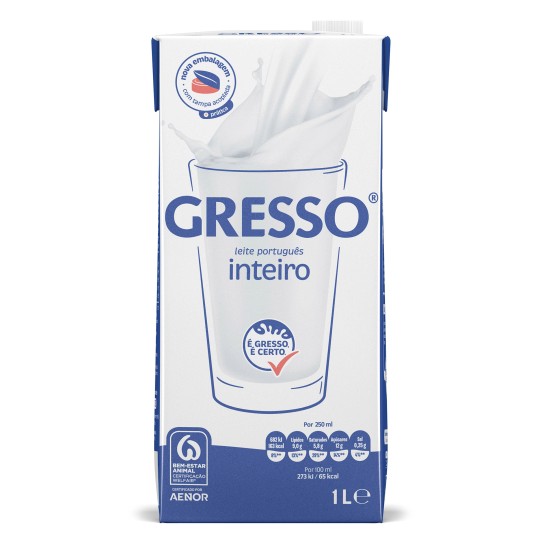 Leite UHT Gordo Gresso 6x1 l