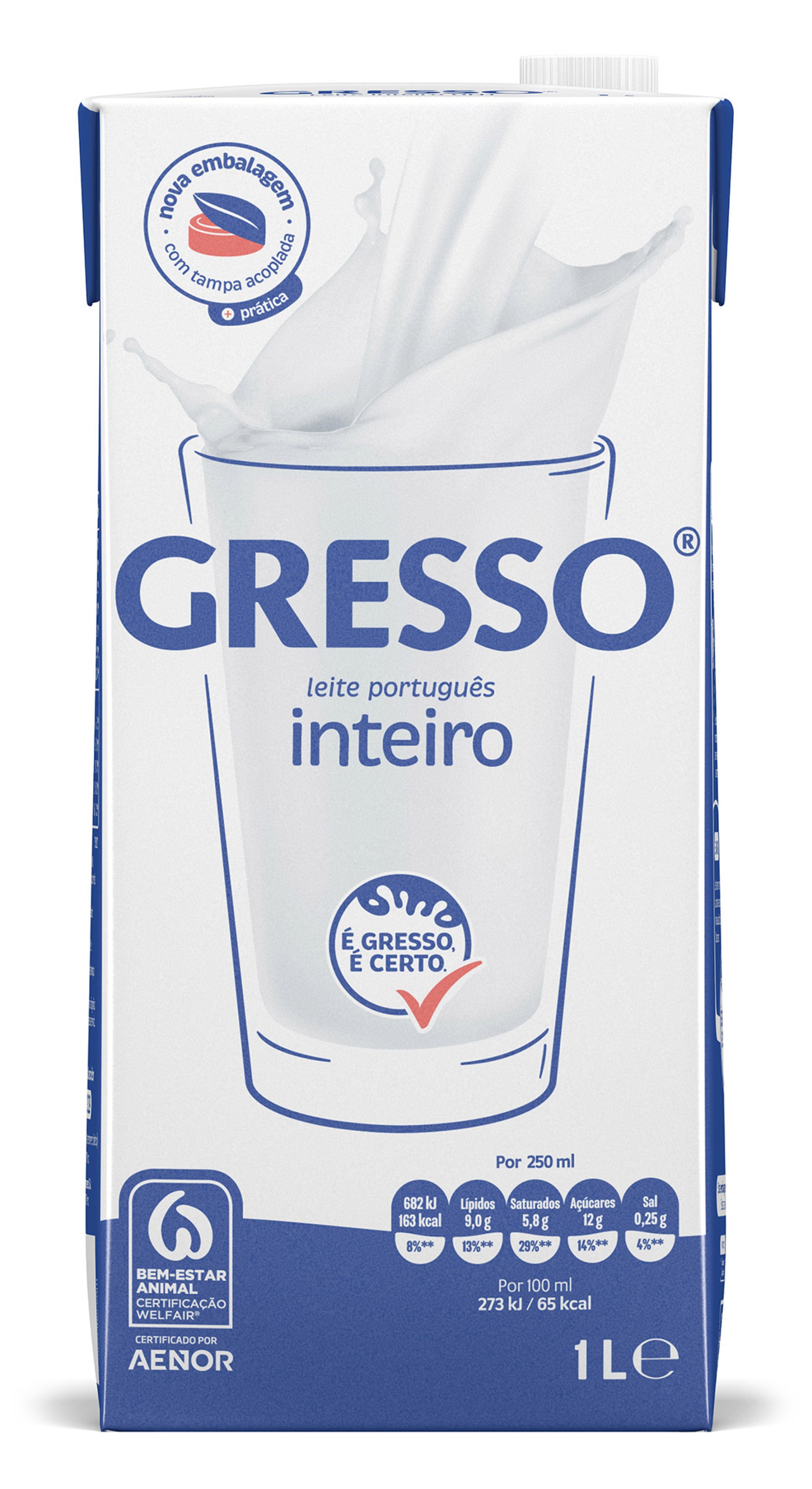 Leite UHT Gordo Gresso 6x1 l