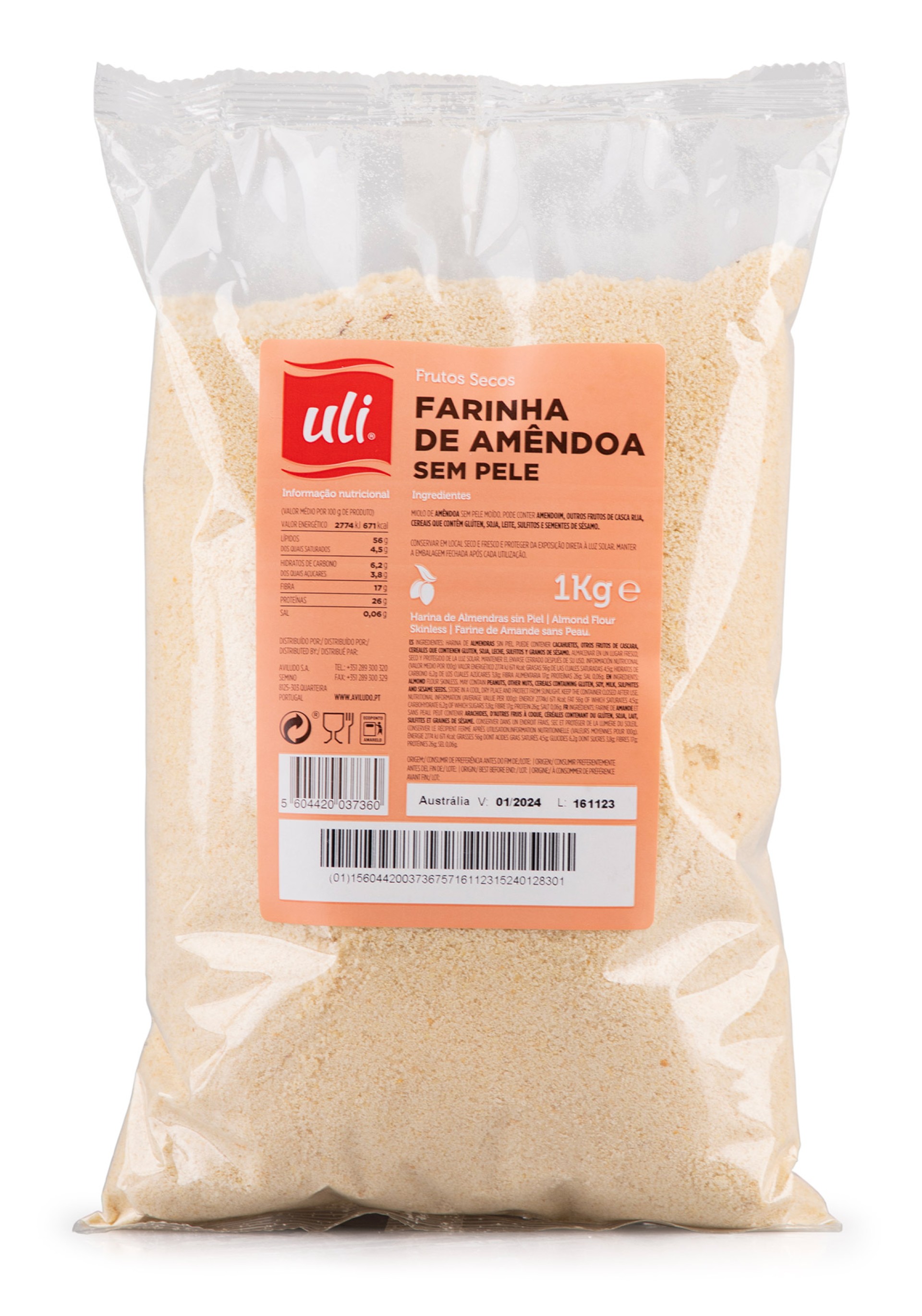 Farinha Amêndoa Uli 6x1 kg Farinha Amêndoa Uli 6x1 kg