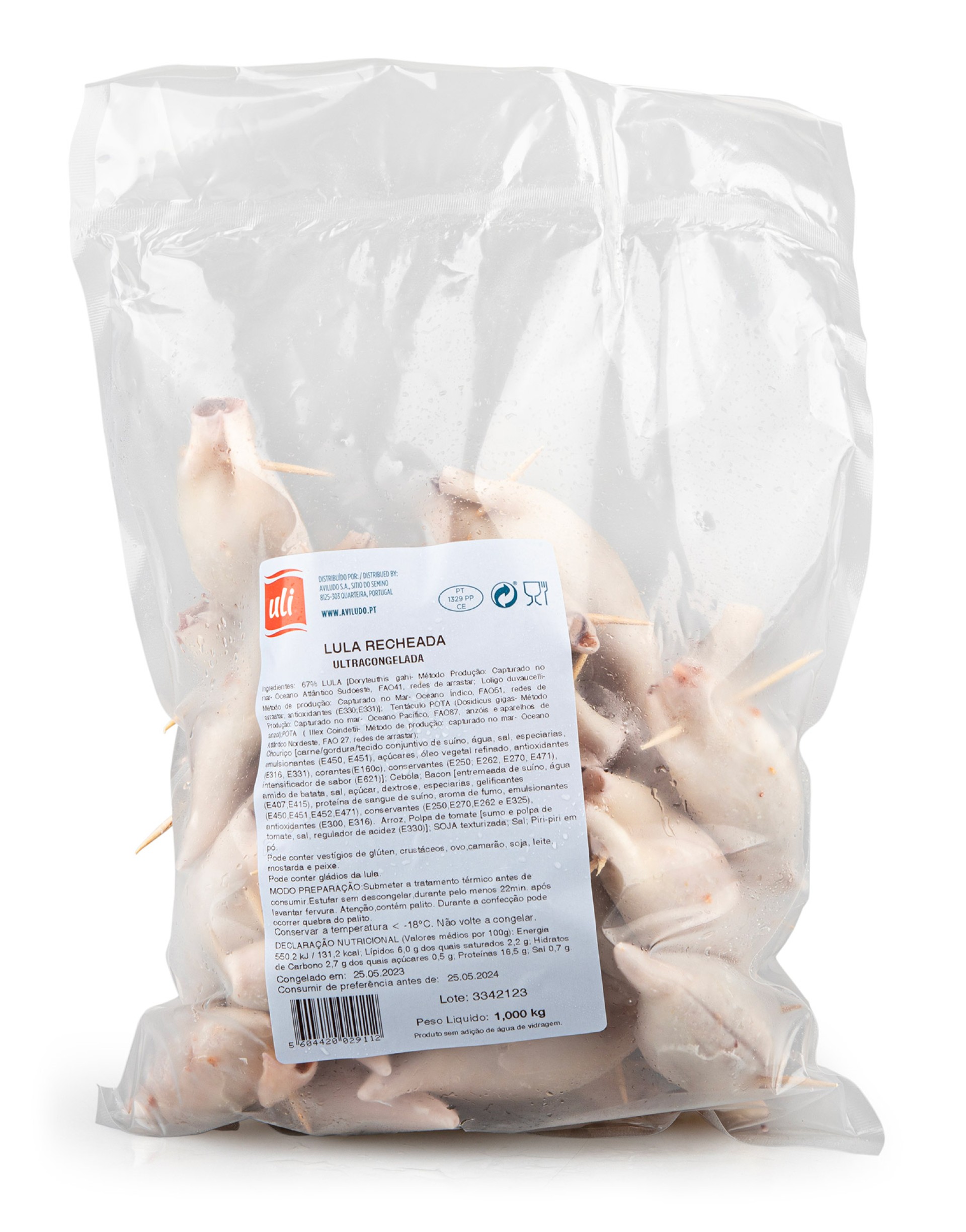 Lula Recheada Congelada Uli 5x1 kg Lula Recheada Congelada Uli 5x1 kg