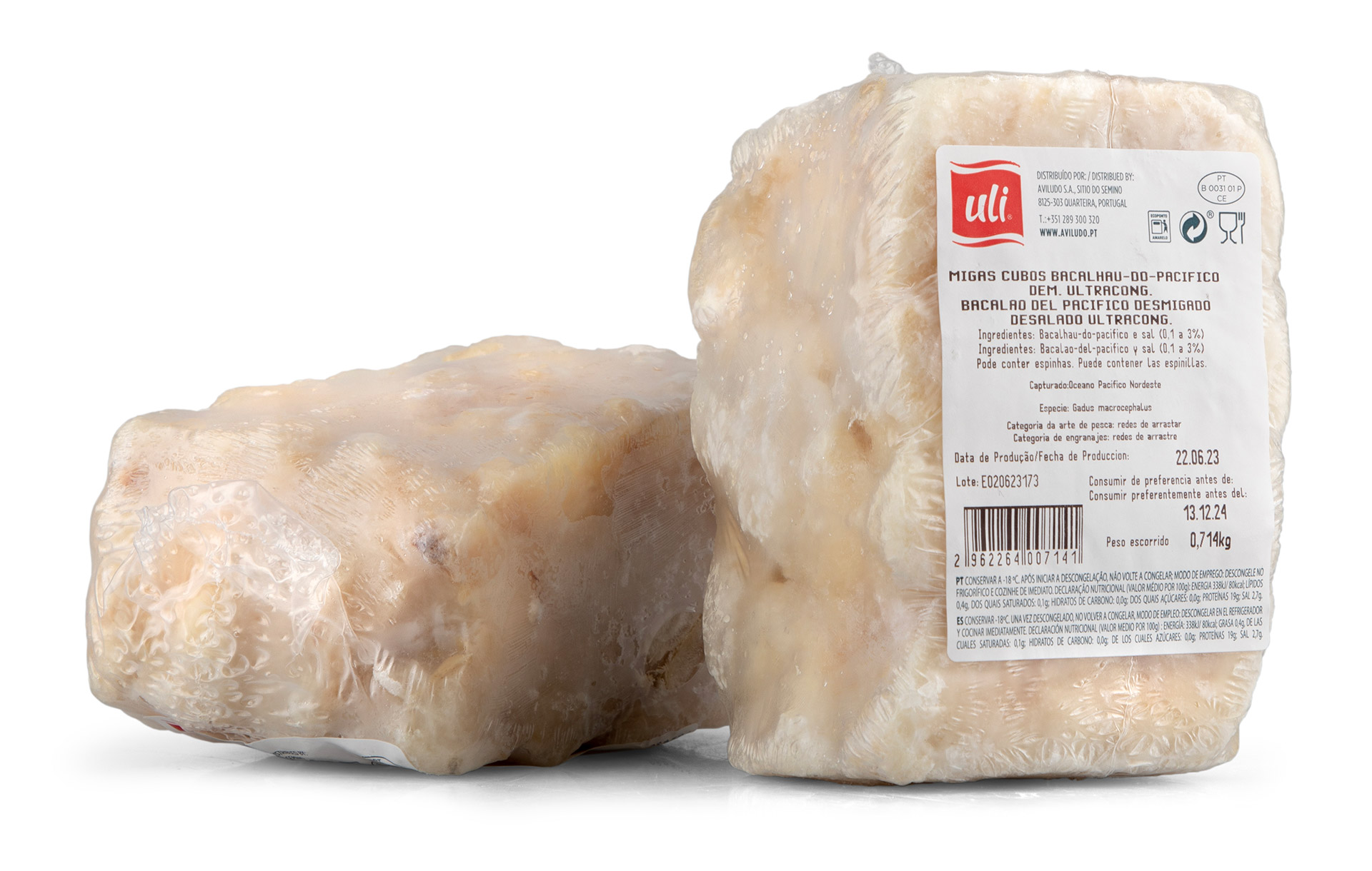 Migas Bacalhau Demolhado Congeladas Uli Cx 5 kg