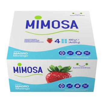 Iogurte Aroma Morango Magro Mimosa 24x120 g