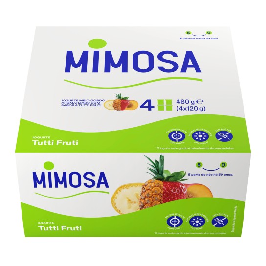 Iogurte Aroma Tutti Fruti Mimosa 24x120 g