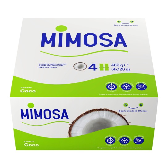 Iogurte Aroma Coco Mimosa 24x120 g