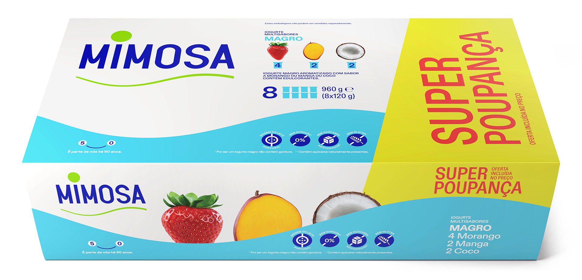 Iogurte Aroma Multisabores Magro Mimosa 24x120 g