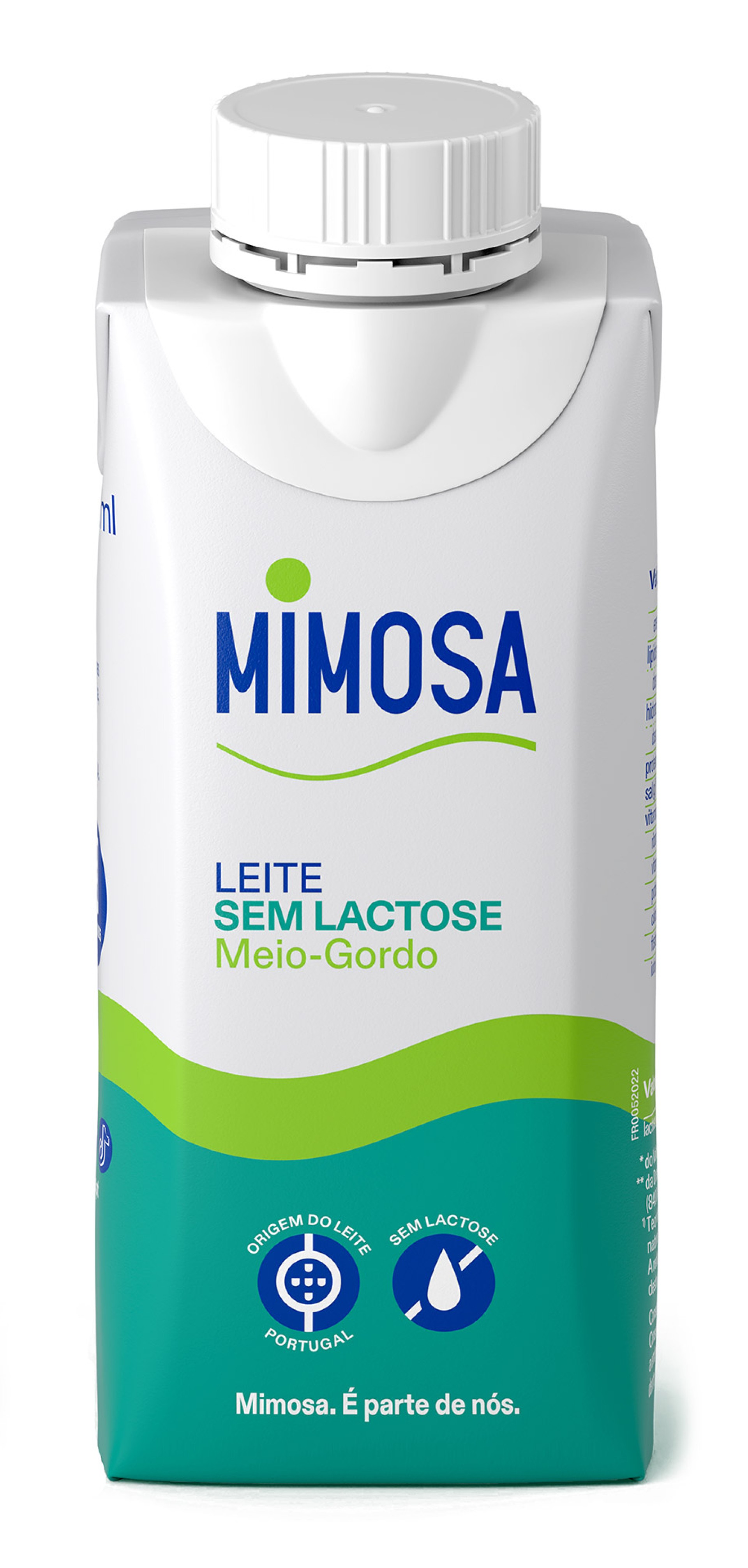 Leite Meio Gordo s/ Lactose Mimosa Brik 32x200 ml Leite Meio Gordo s/ Lactose Mimosa Brik 32x200 ml