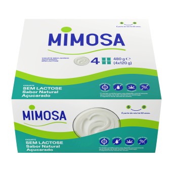 Iogurte Natural Aucarado s/ Lactose Mimosa 24x120 g