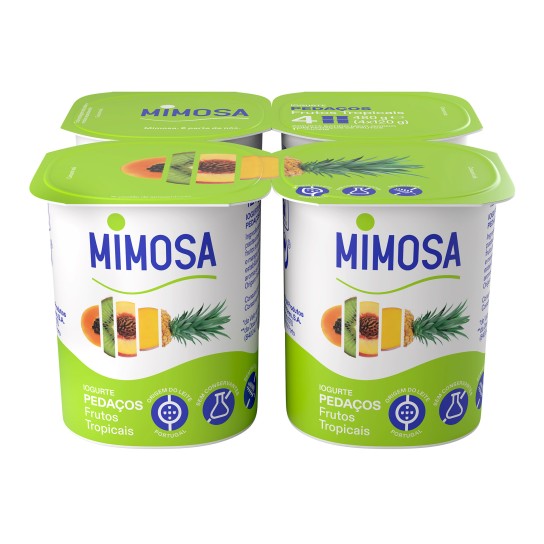 Iogurte Pedaos Frutos Tropicais Mimosa 6x(4x120 g)