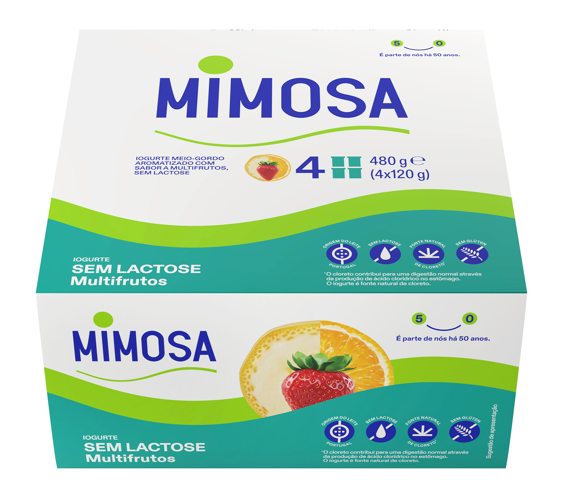 Iogurte Aroma Multifrutos s/ Lactose Mimosa 24x120 g