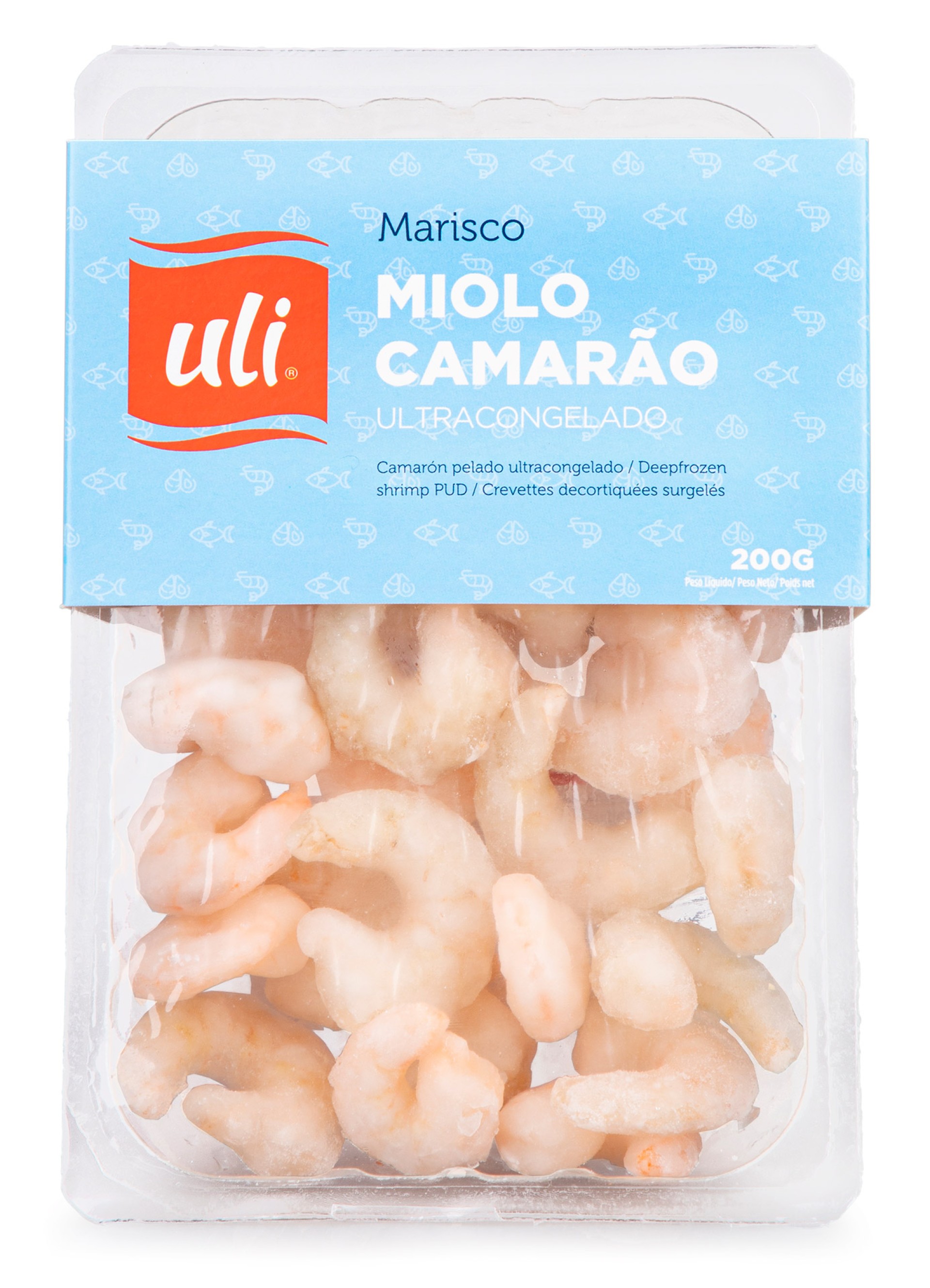 Miolo Camarão 30/50 Congelado Uli 12x200 g Miolo Camarão 30/50 Congelado Uli 12x200 g