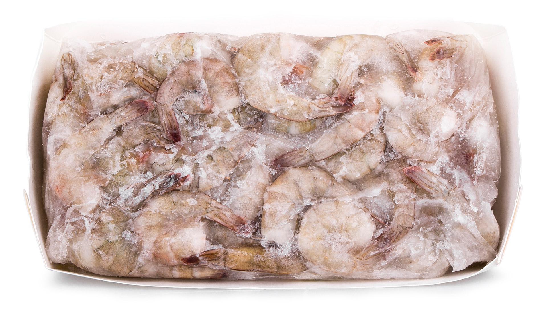 Camar�o Vannamei s/ Cabe�a 21/25 Congelado Cx 2 kg