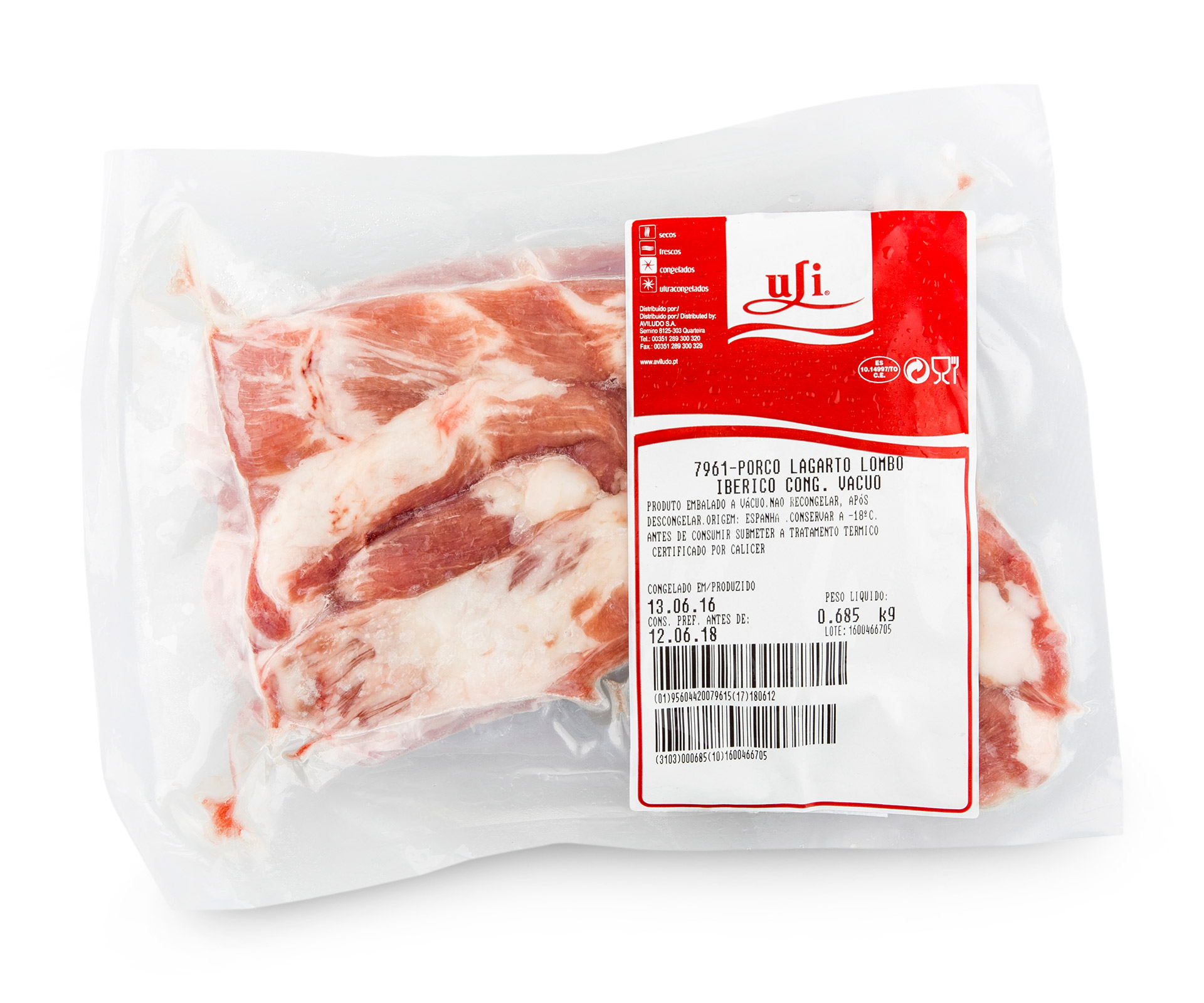 Porco Lagarto Lombo Ibérico Congelado Uli Vácuo Porco Lagarto Lombo Ibérico Congelado Uli Vácuo