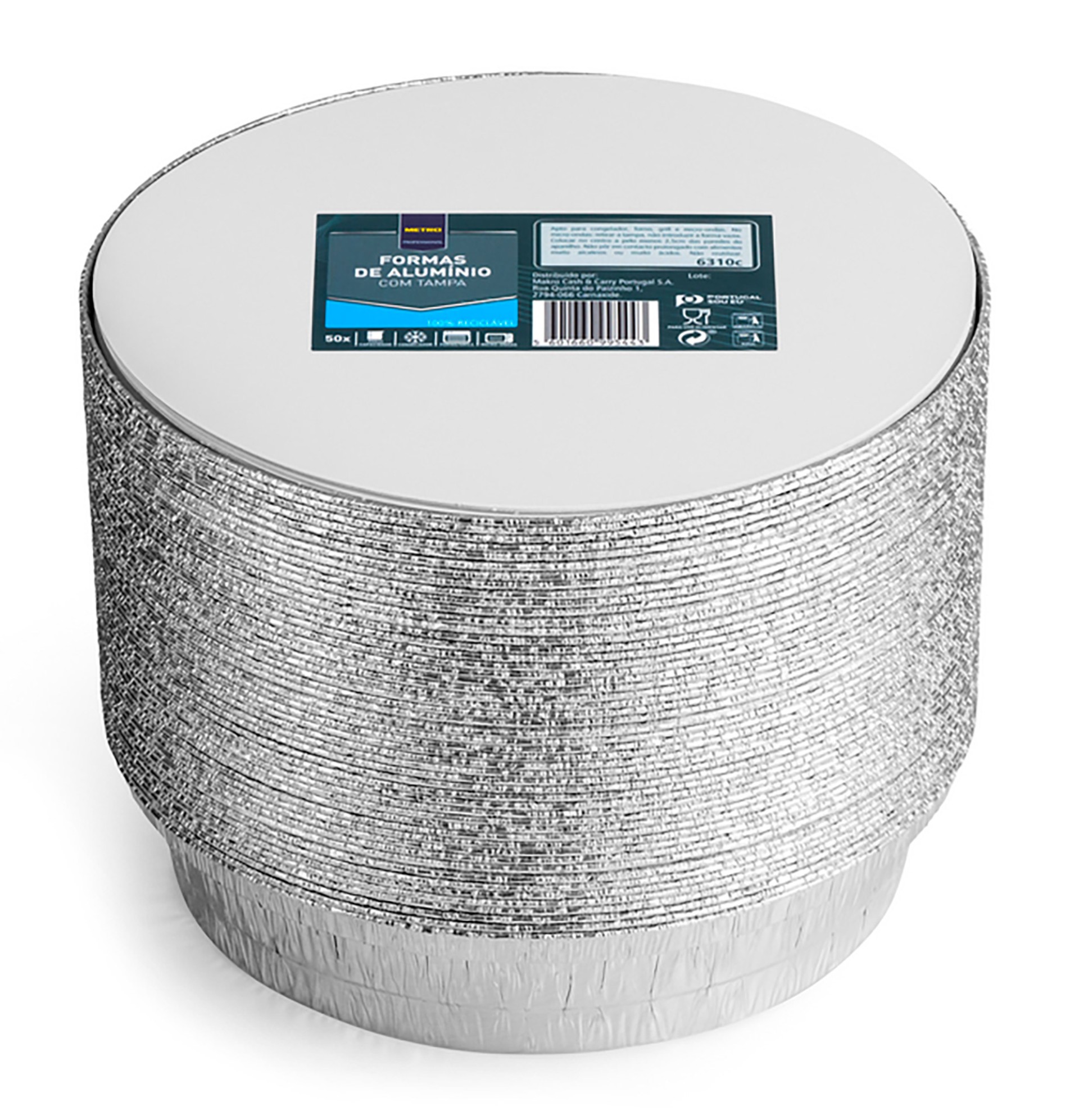 Forma Alumínio c/ Tampa 950 ml METRO Profissional Emb. 50 Un Forma Alumínio c/ Tampa 950 ml METRO Profissional Emb. 50 Un