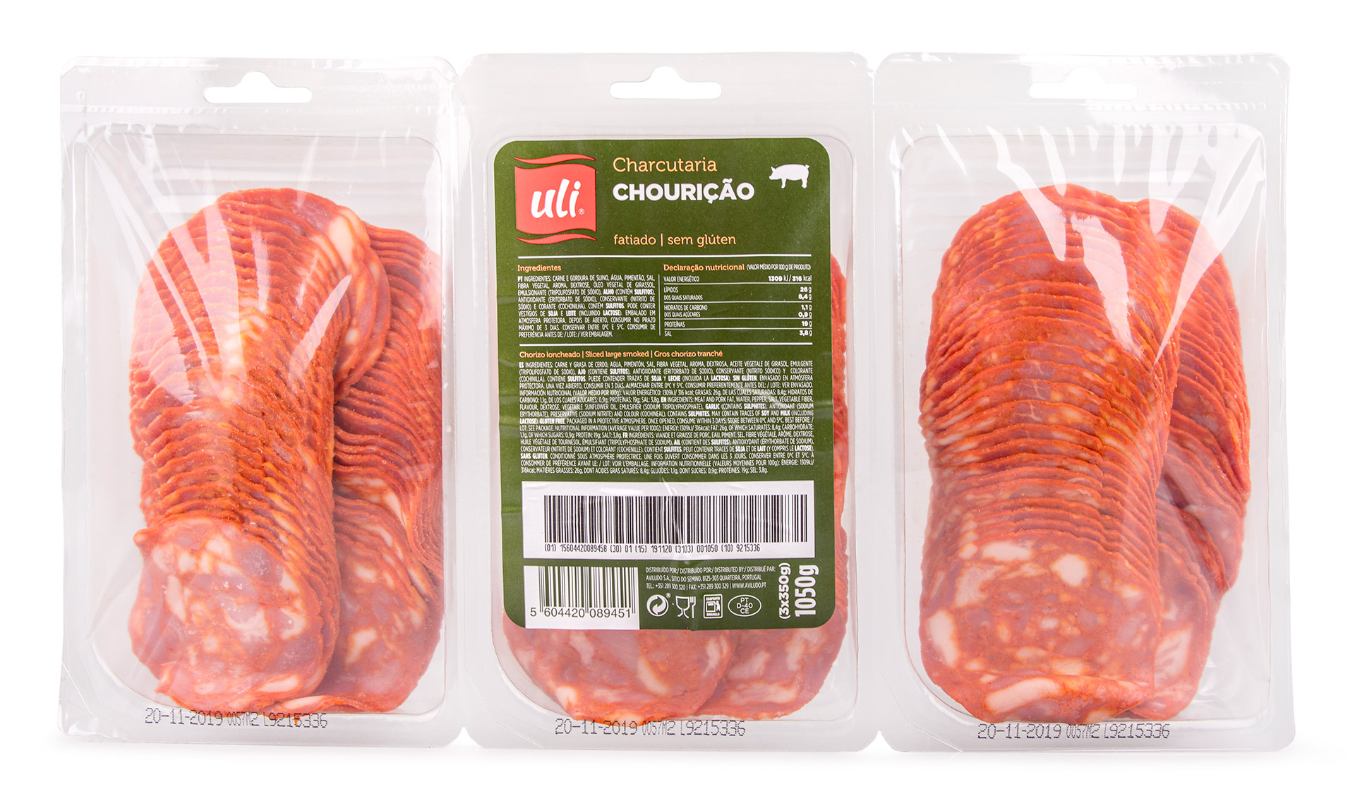 Chouri��o Fatiado Uli 3x350 g