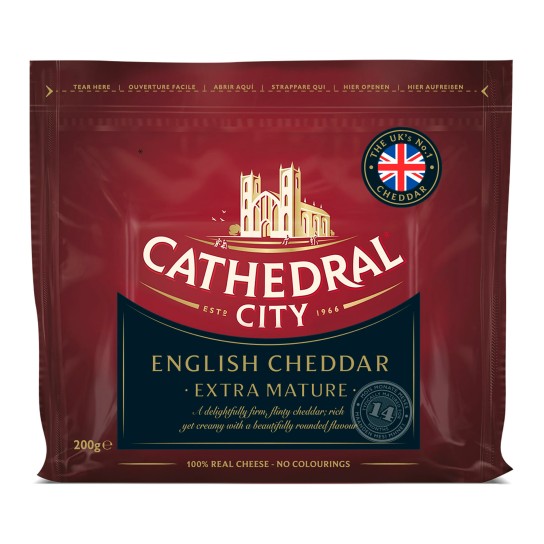 Queijo Cheddar White Extra Mature Catch City 12x200 g